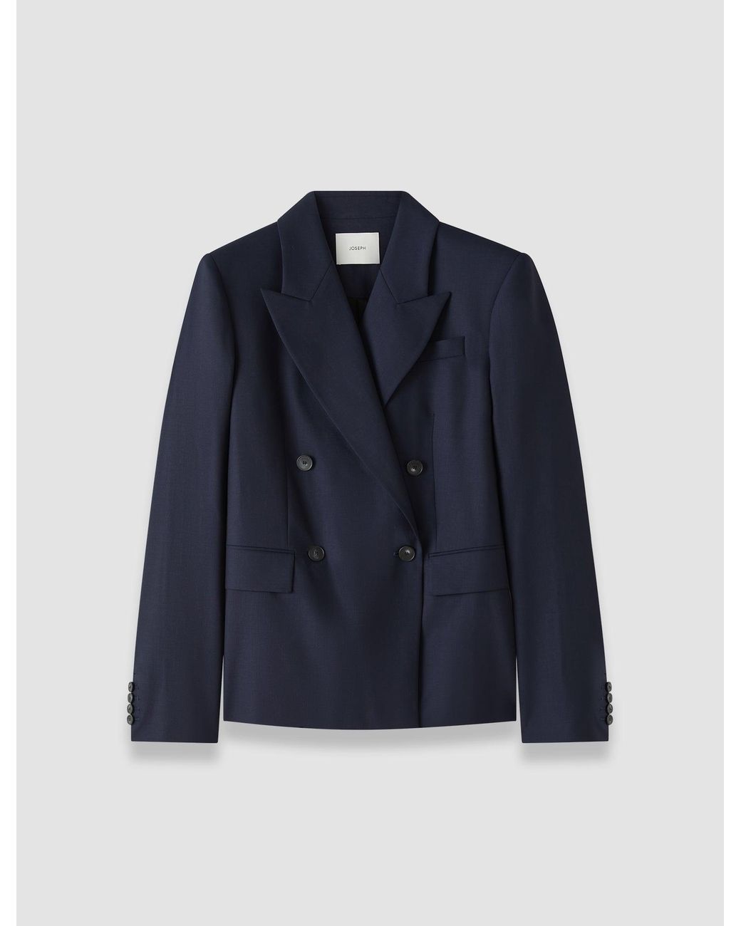 Joseph Blue Jaden Wool Tailoring Stretch Jacket