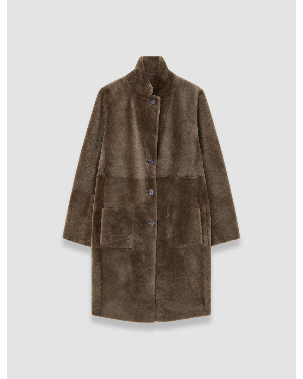 Joseph Natural Britanny Reversible Soft Shearling Coat