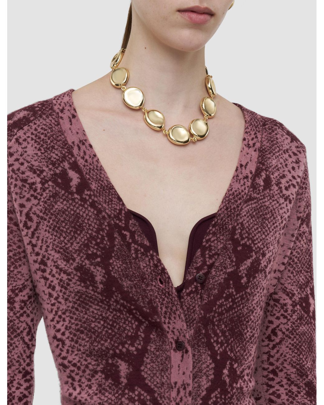 Joseph Red Aisha Cashair Snake Cardigan