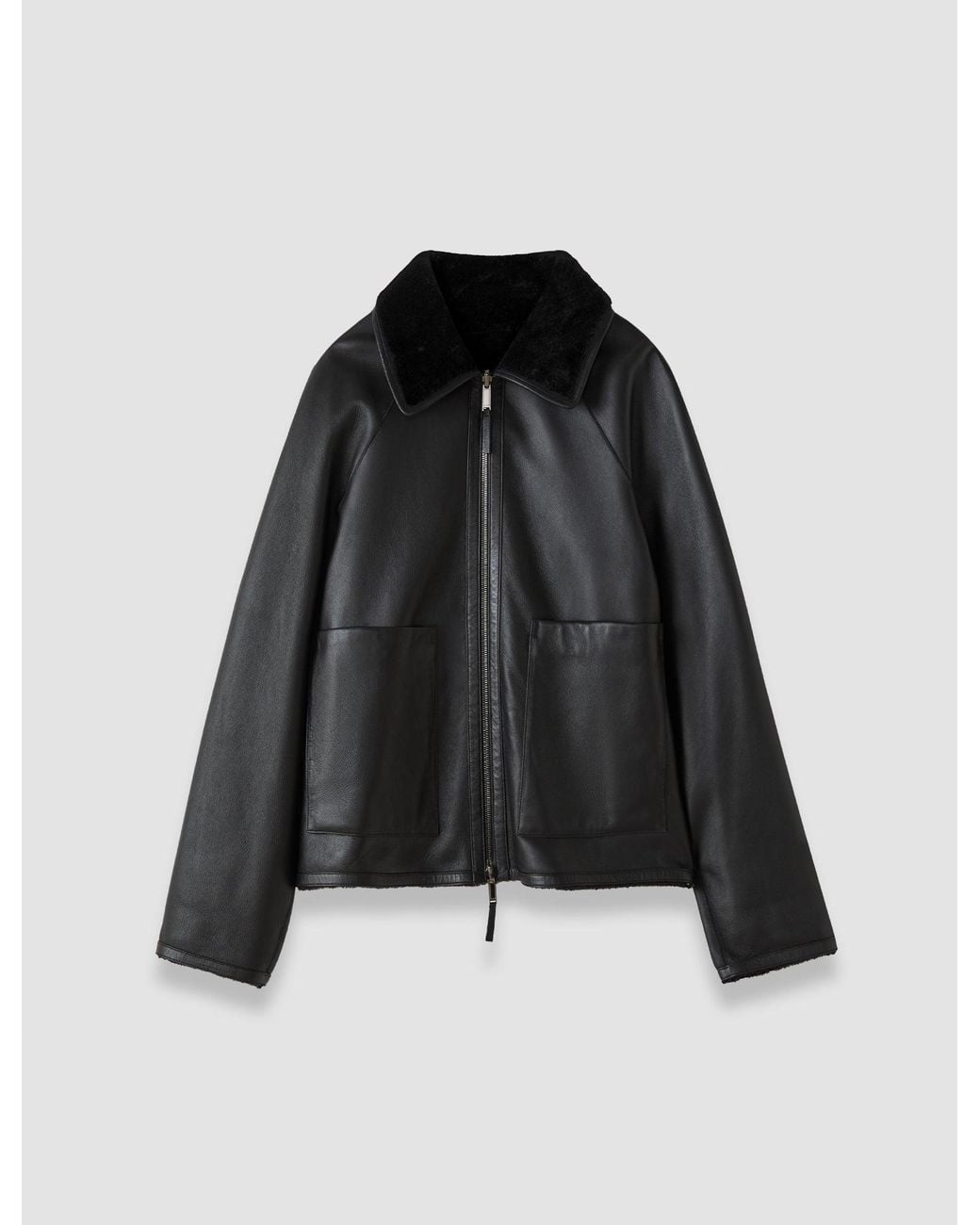 Joseph Black Kyro Reversible Soft Shearling Jacket