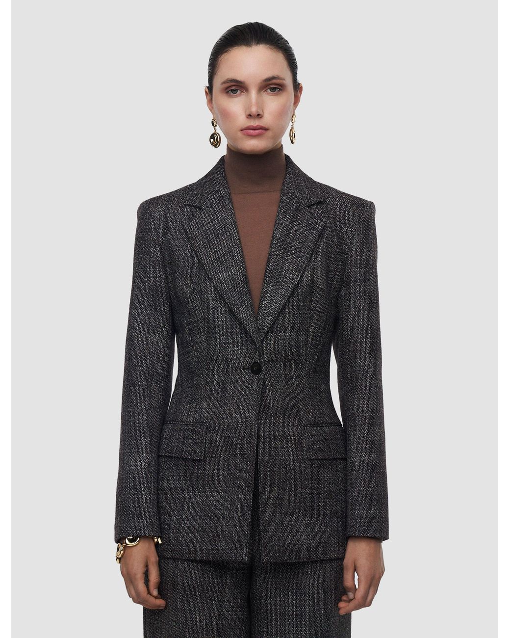 Joseph Gray Fallon Textured Tailoring Wool Jacket