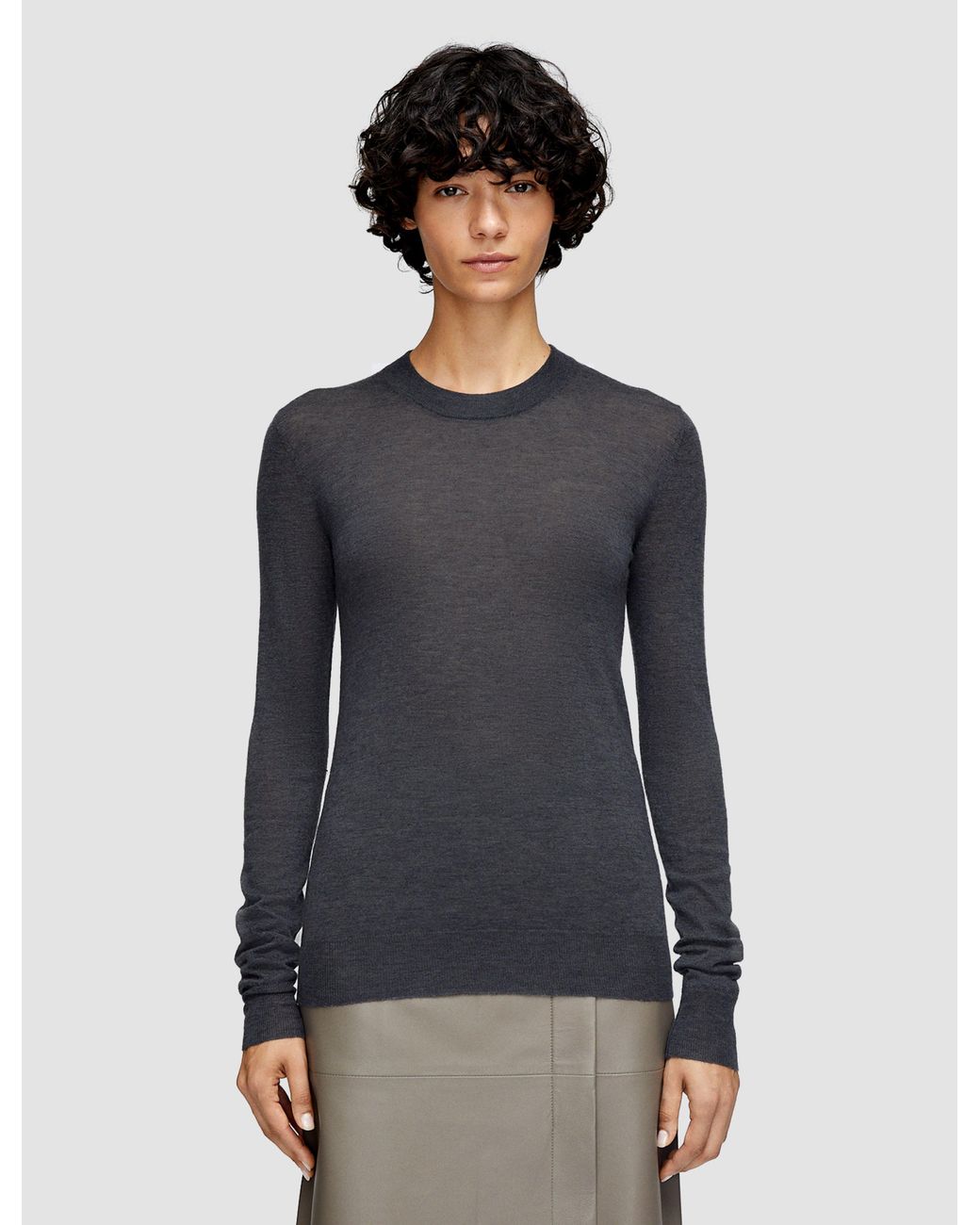Joseph Black Cashair Round Neck Jumper