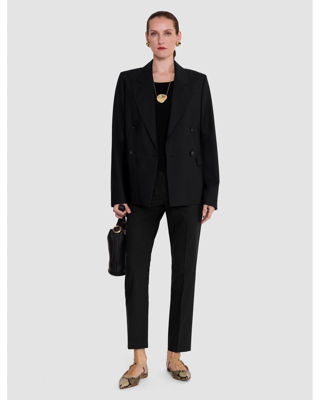 Joseph Black Jaden Wool Tailoring Stretch Jacket