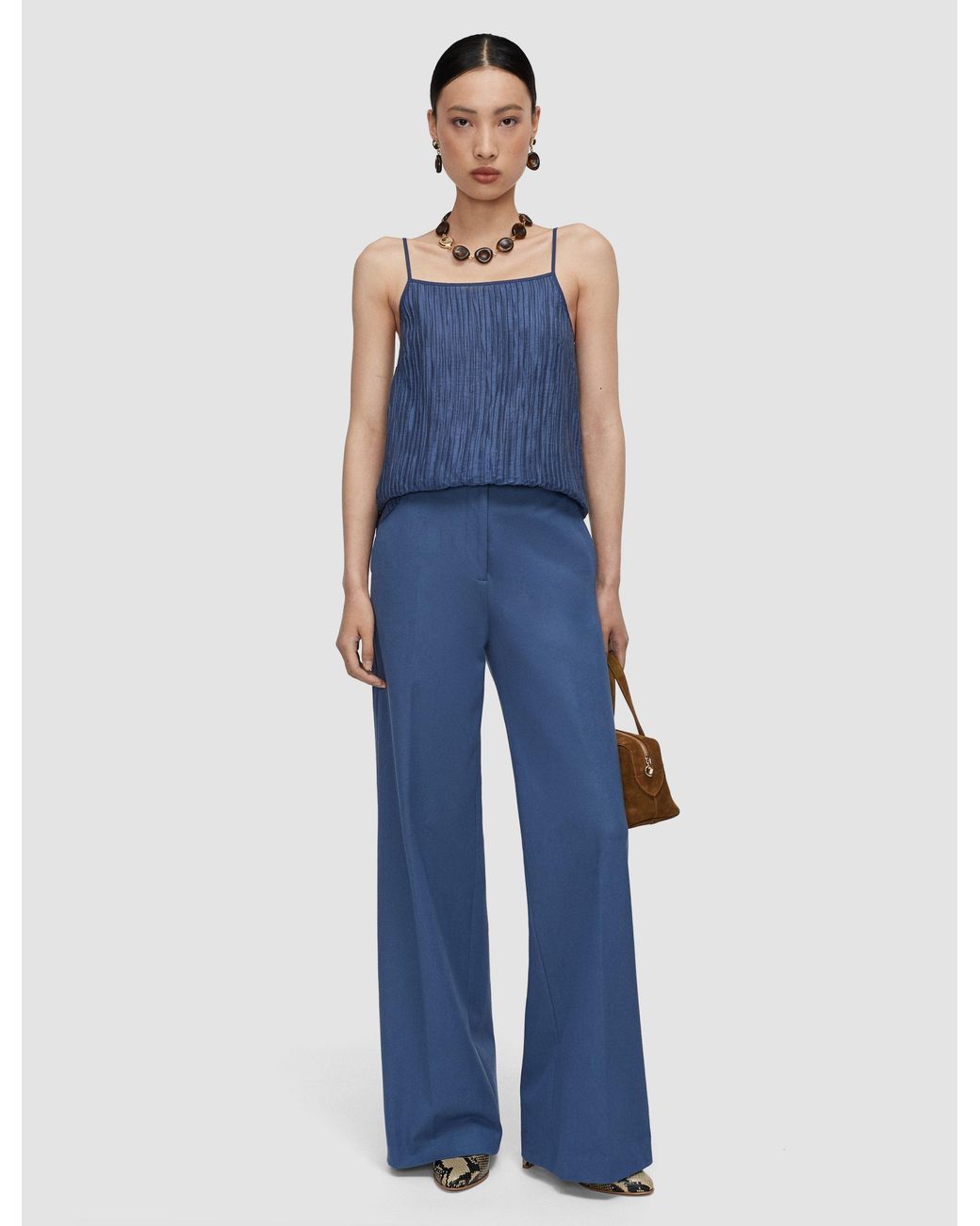 Joseph Blue Yukio Gabardine Stretch Trousers