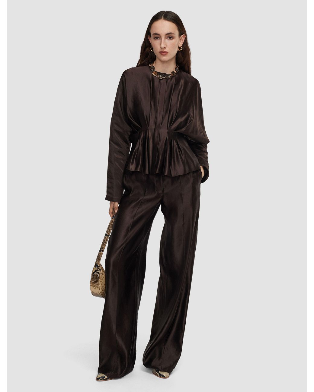Joseph Brown Jnane Silk Linen Blend Trousers
