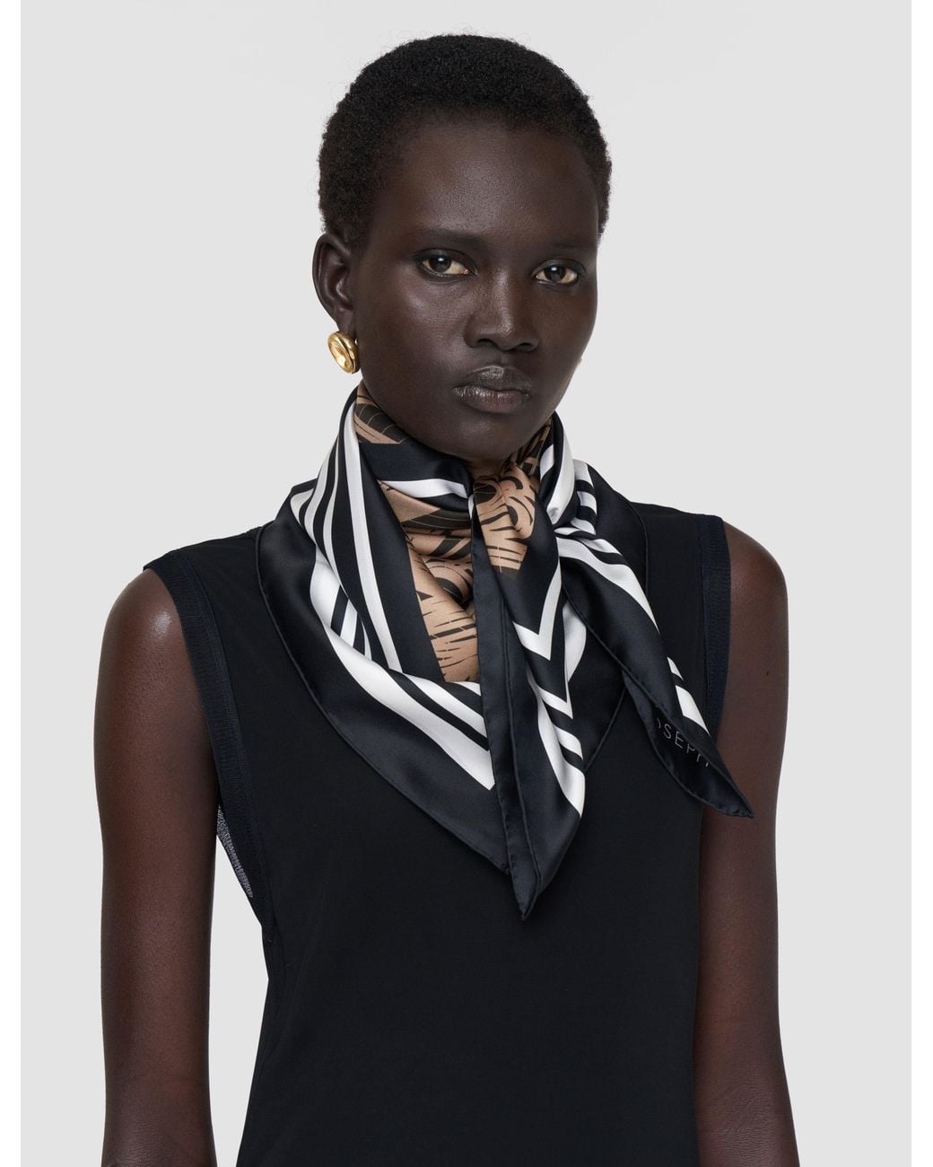 Joseph White Briar Large Silk Scarf