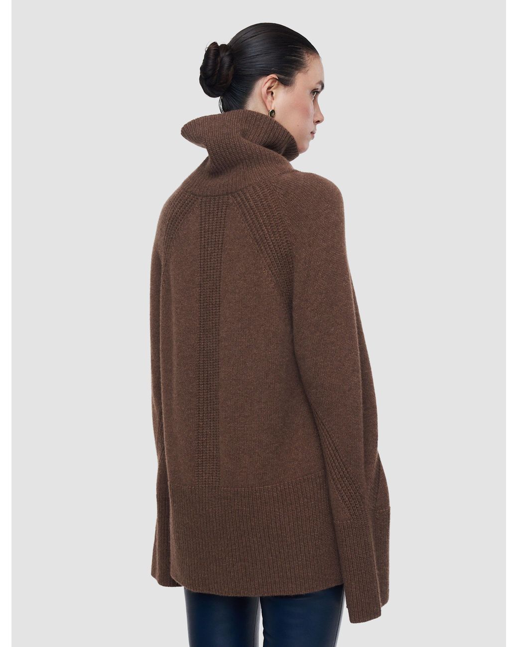 Joseph Brown Loftus Pure Cashmere High Neck Jumper