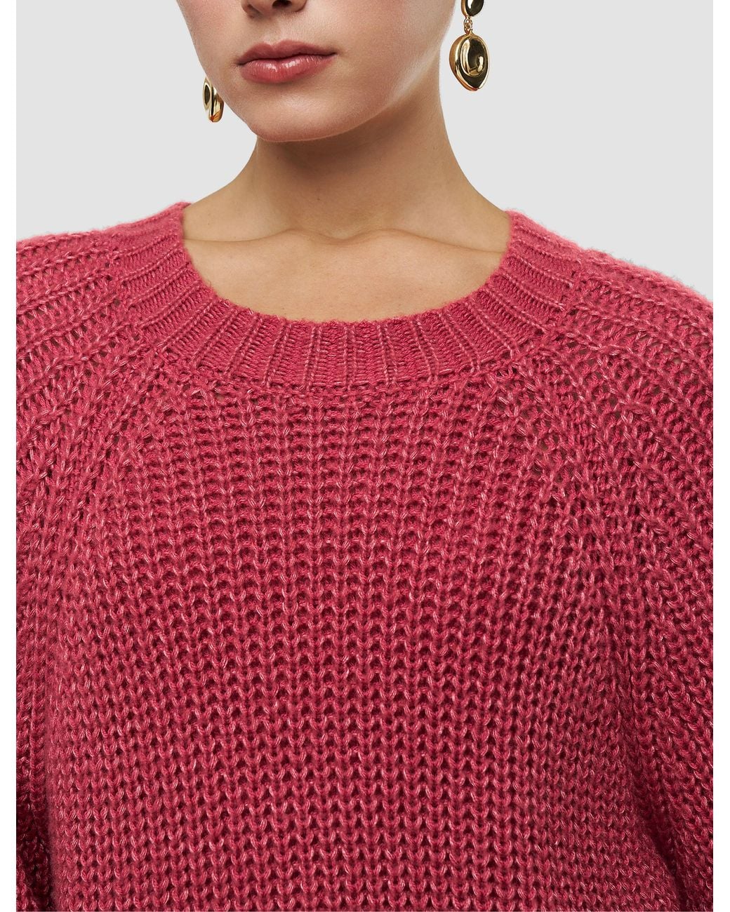 Joseph Red Plamer Wool Cashmere Jumper
