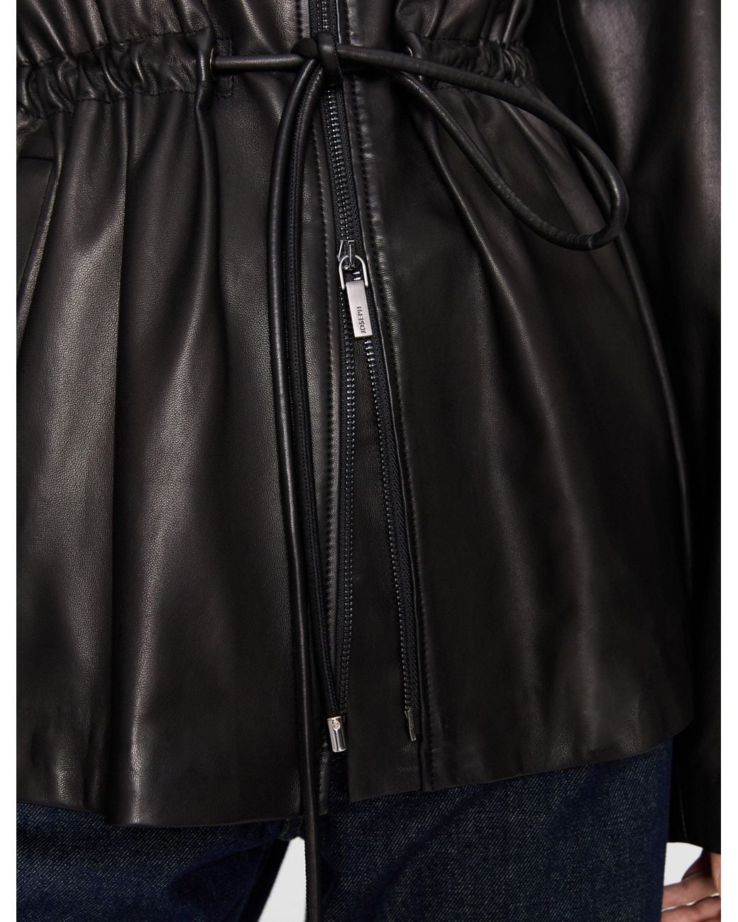Joseph Black Tullia Soft Nappa Leather Jacket