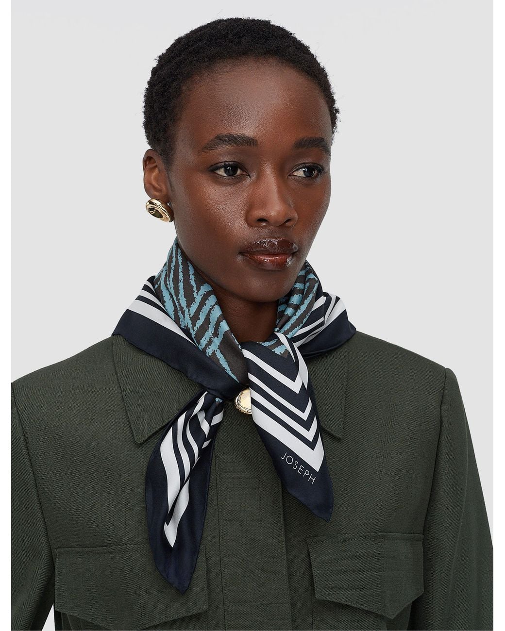 Joseph Blue Zhara Silk Scarf
