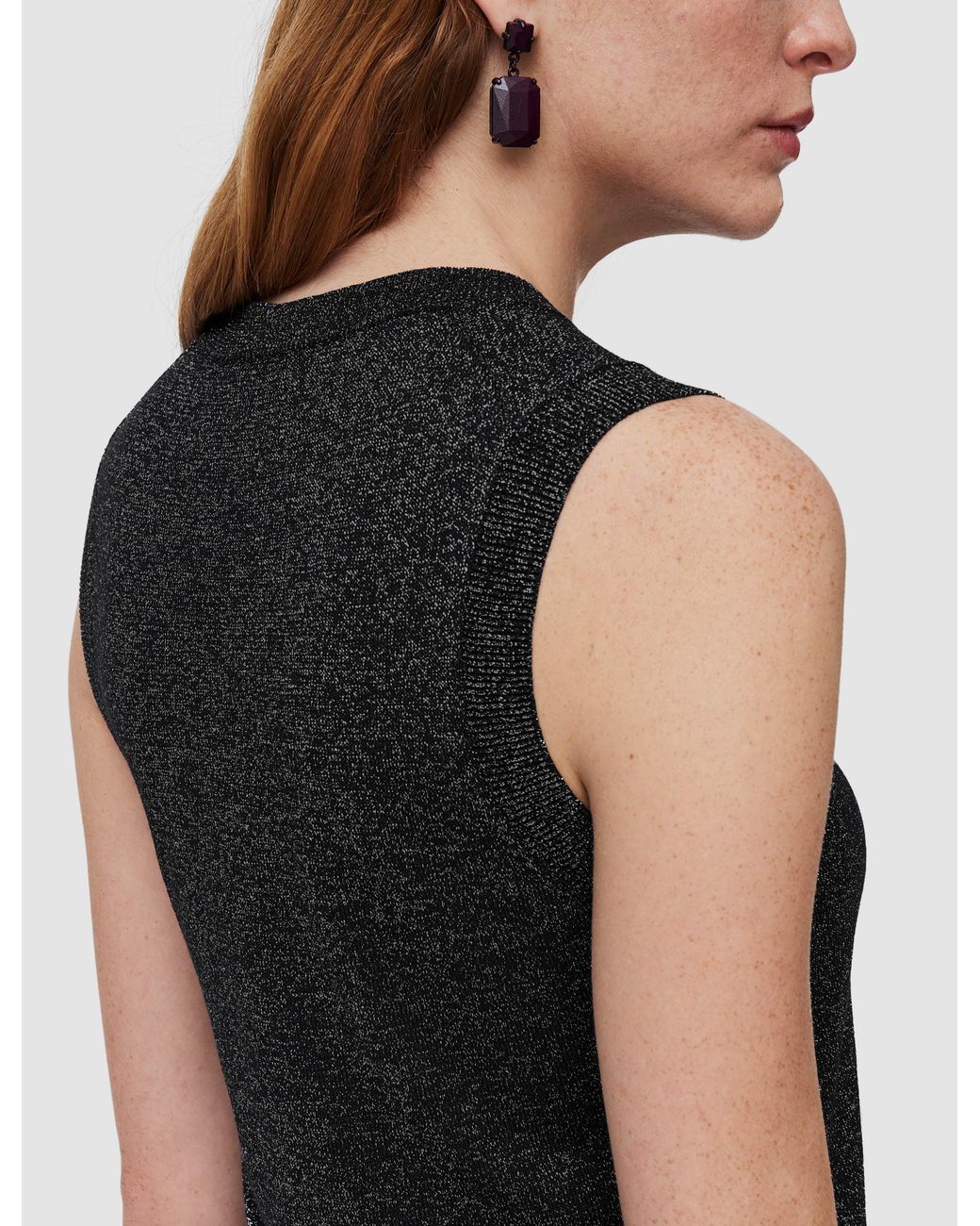 Joseph Blue Lurex Knit Tank Top