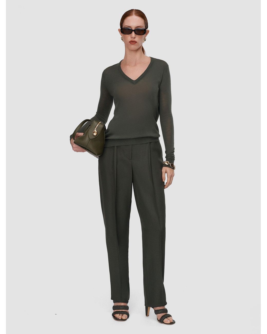 Joseph Green Cashair V Neck Jumper