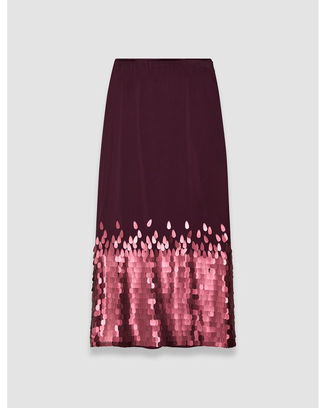 Joseph Red Connie Chiffon Sequin Skirt