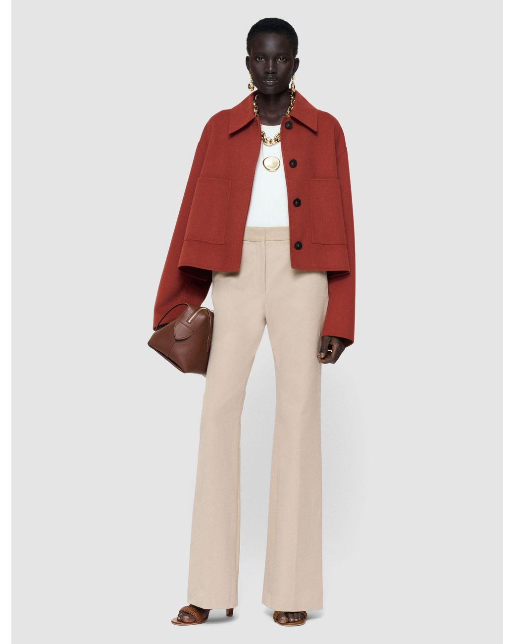 Joseph Red Kalaa Light Double Face Wool Jacket