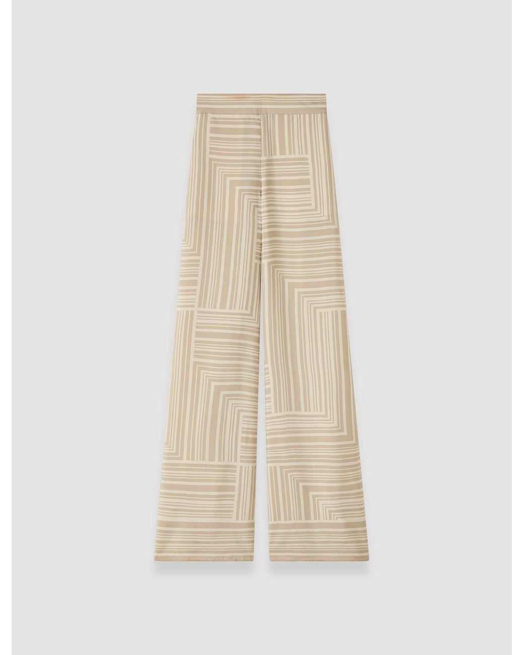 Joseph Natural Dijon Printed Silk Trousers