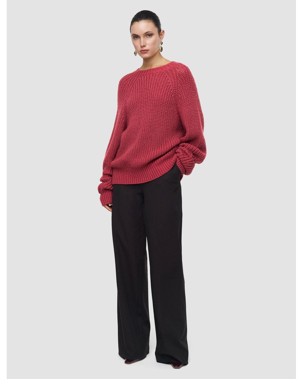 Joseph Red Plamer Wool Cashmere Jumper