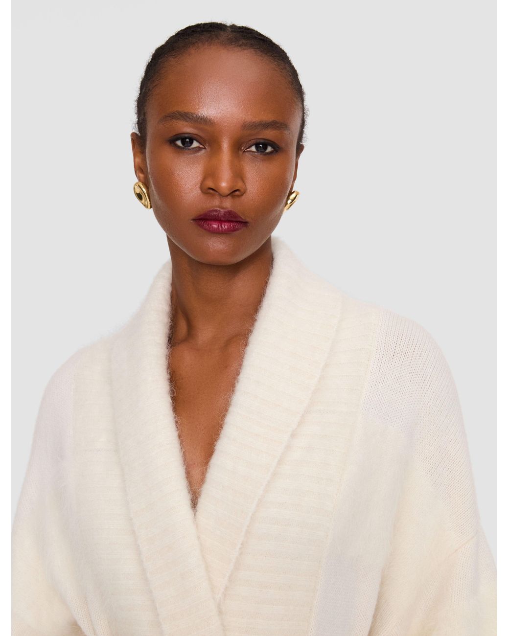 Joseph White Sammy Brushed Striped Cardigan