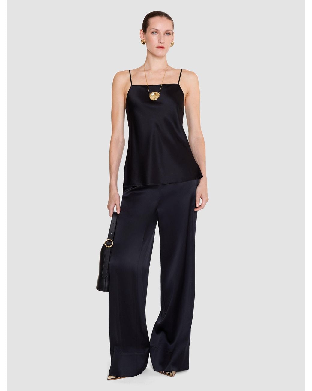 Joseph Black Cloe Silk Satin Camisole