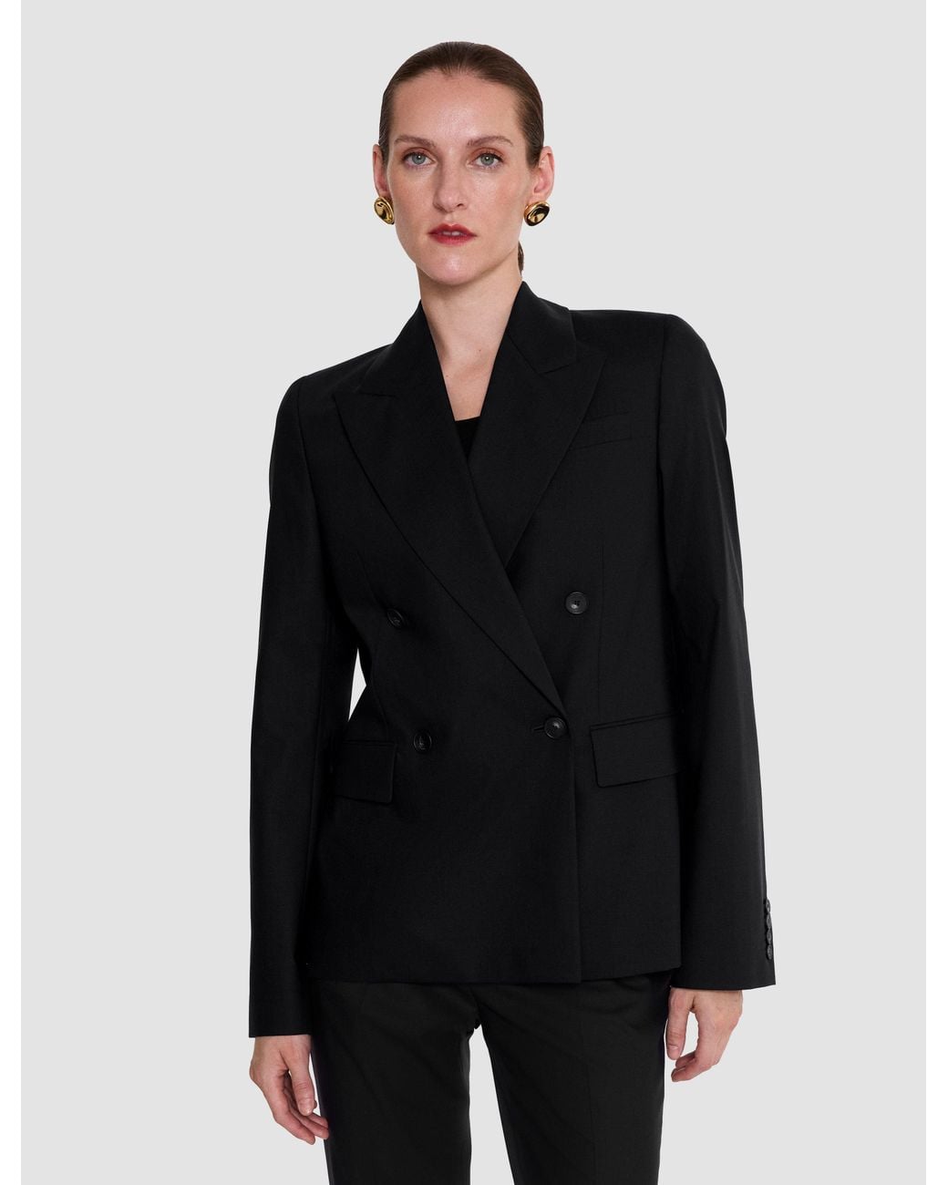 Joseph Black Jaden Wool Tailoring Stretch Jacket
