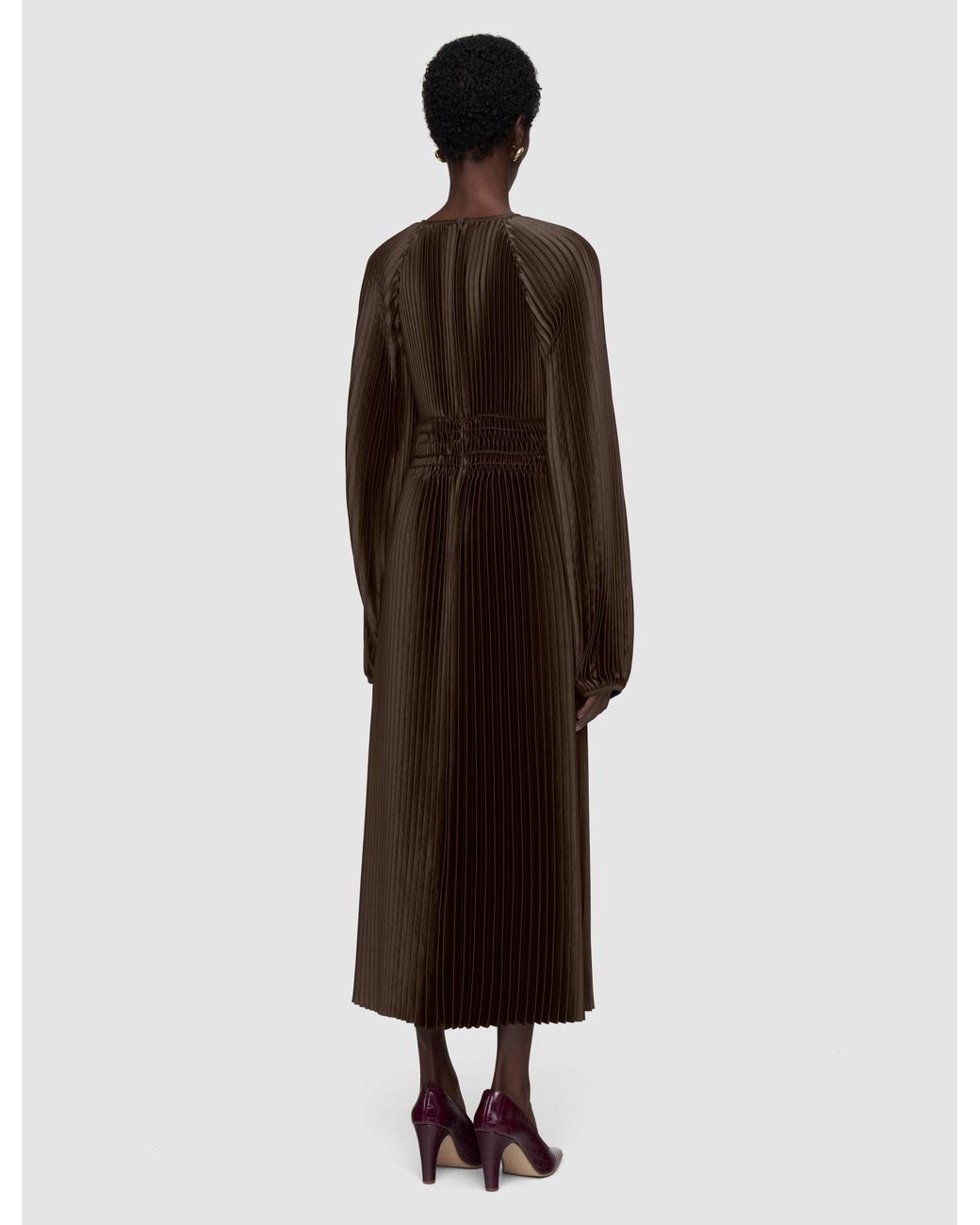 Joseph Black Ortiz Pleated Woven Dress