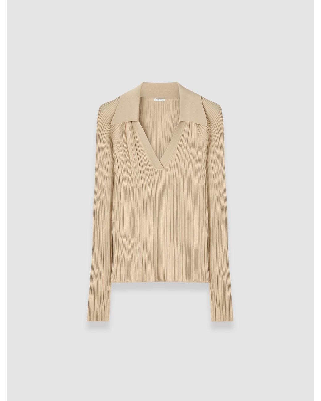 Joseph White Chelia Plissé Knit Top
