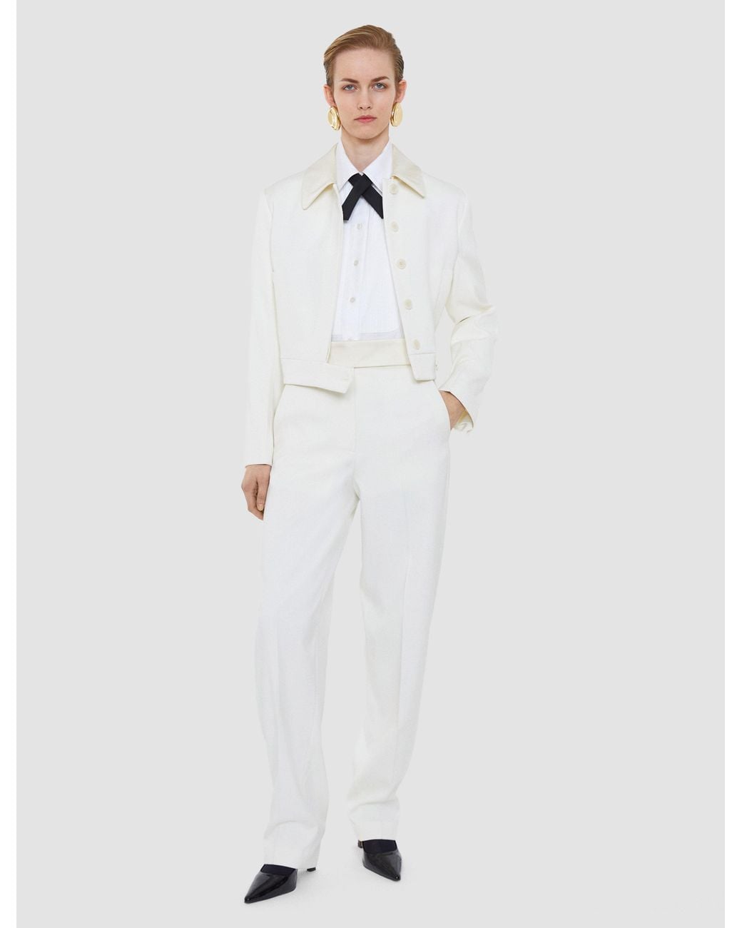 Joseph White Aix Tailored Crepe Trousers