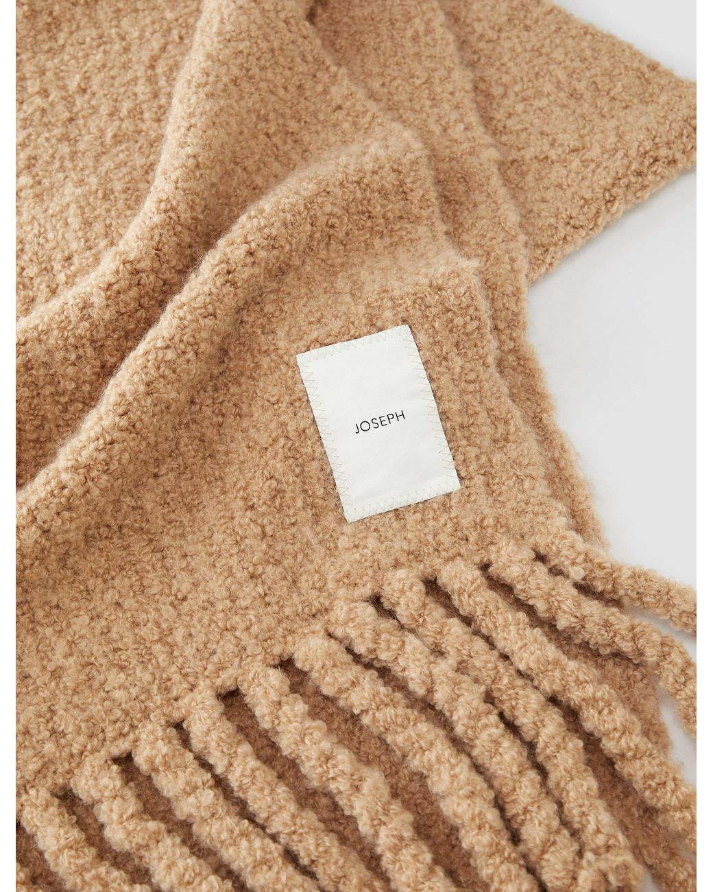 Joseph Natural Bouclé Knit Scarf