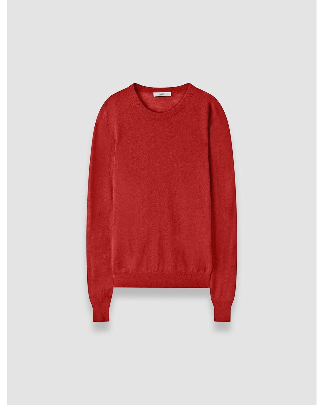 Joseph Red Cashair Round Neck Jumper