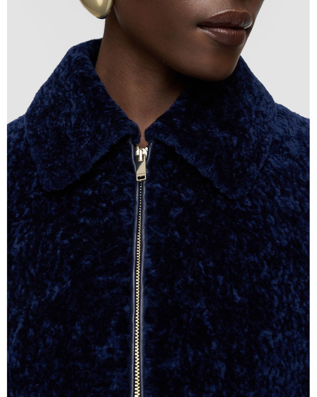 Joseph Blue Liris Short Haired Shearling Jacket