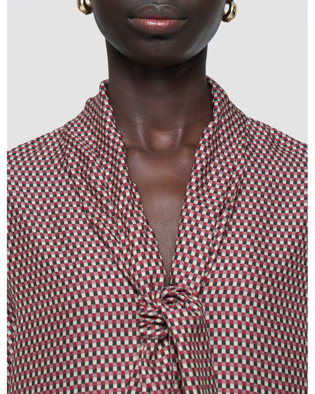 Joseph Brown Adele Printed Silk Blend Blouse