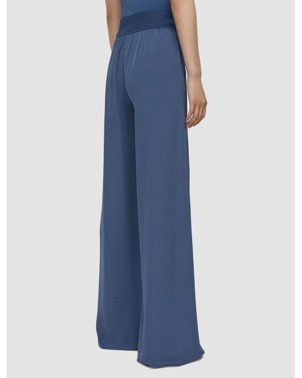 Joseph Blue Rihani Crepe De Soie Silk Trousers