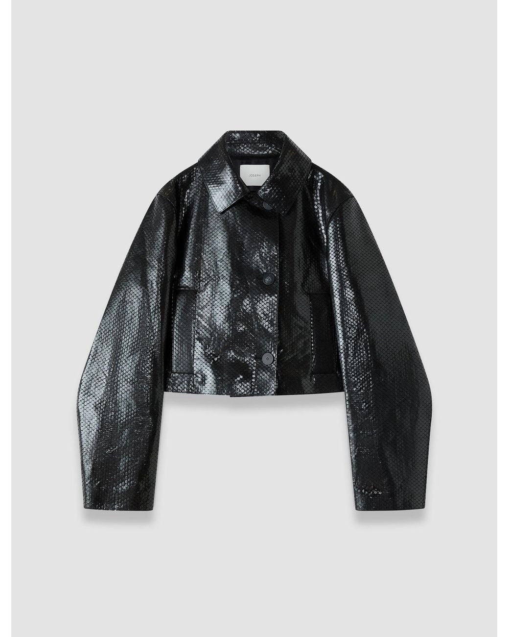 Joseph Black Edale Scaled Leather Jacket