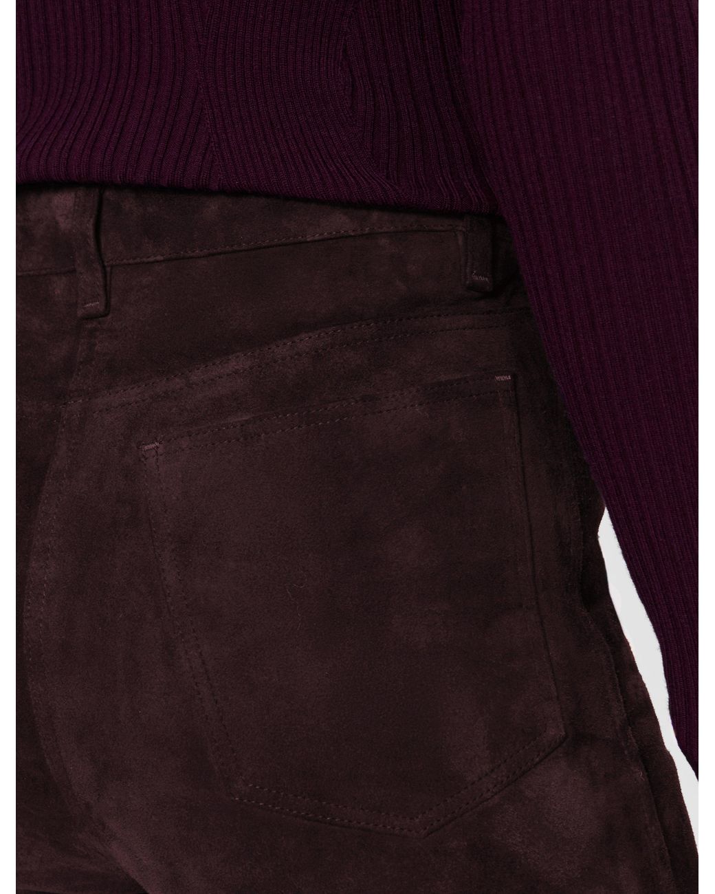 Joseph Purple Duke Suede Stretch Trousers