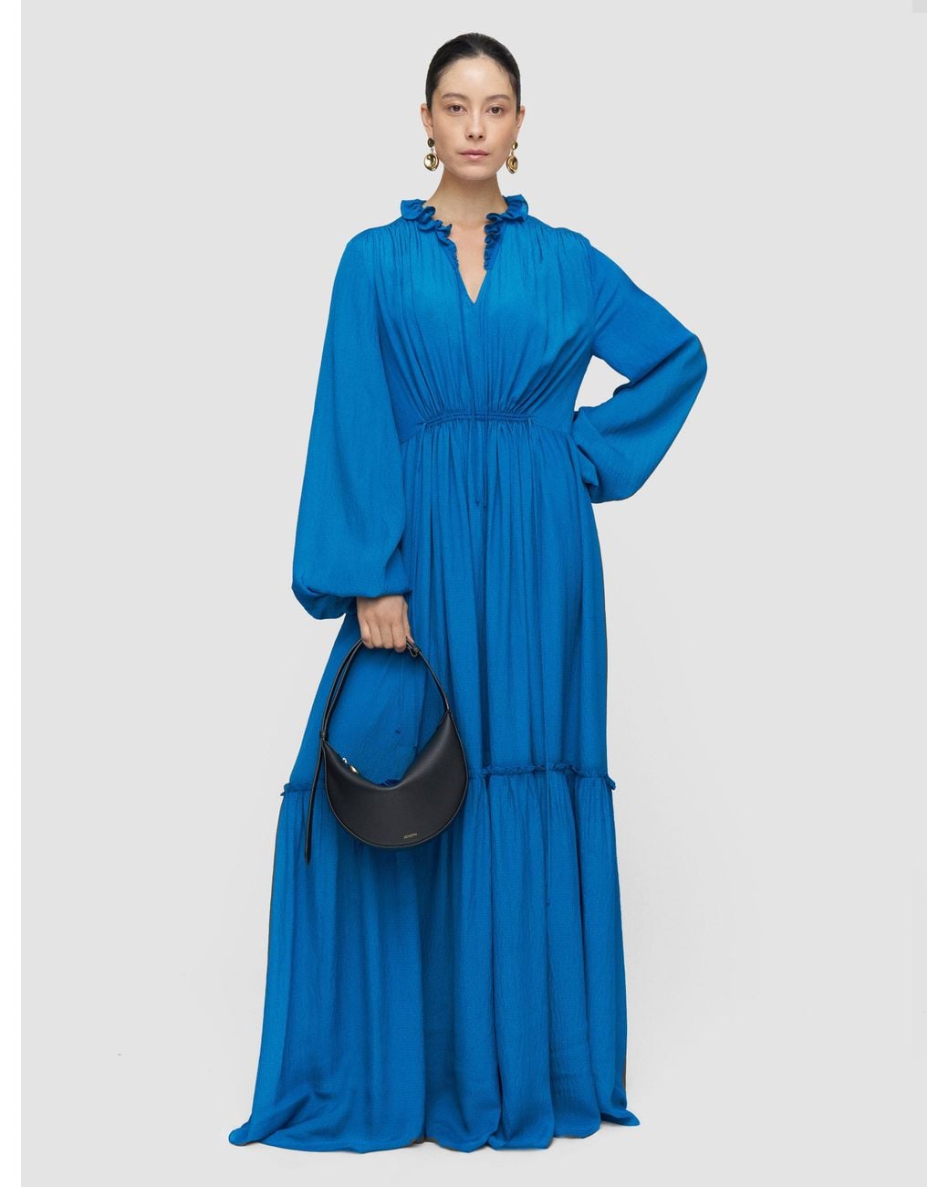 Joseph Blue Lotus Textured Silk Dress