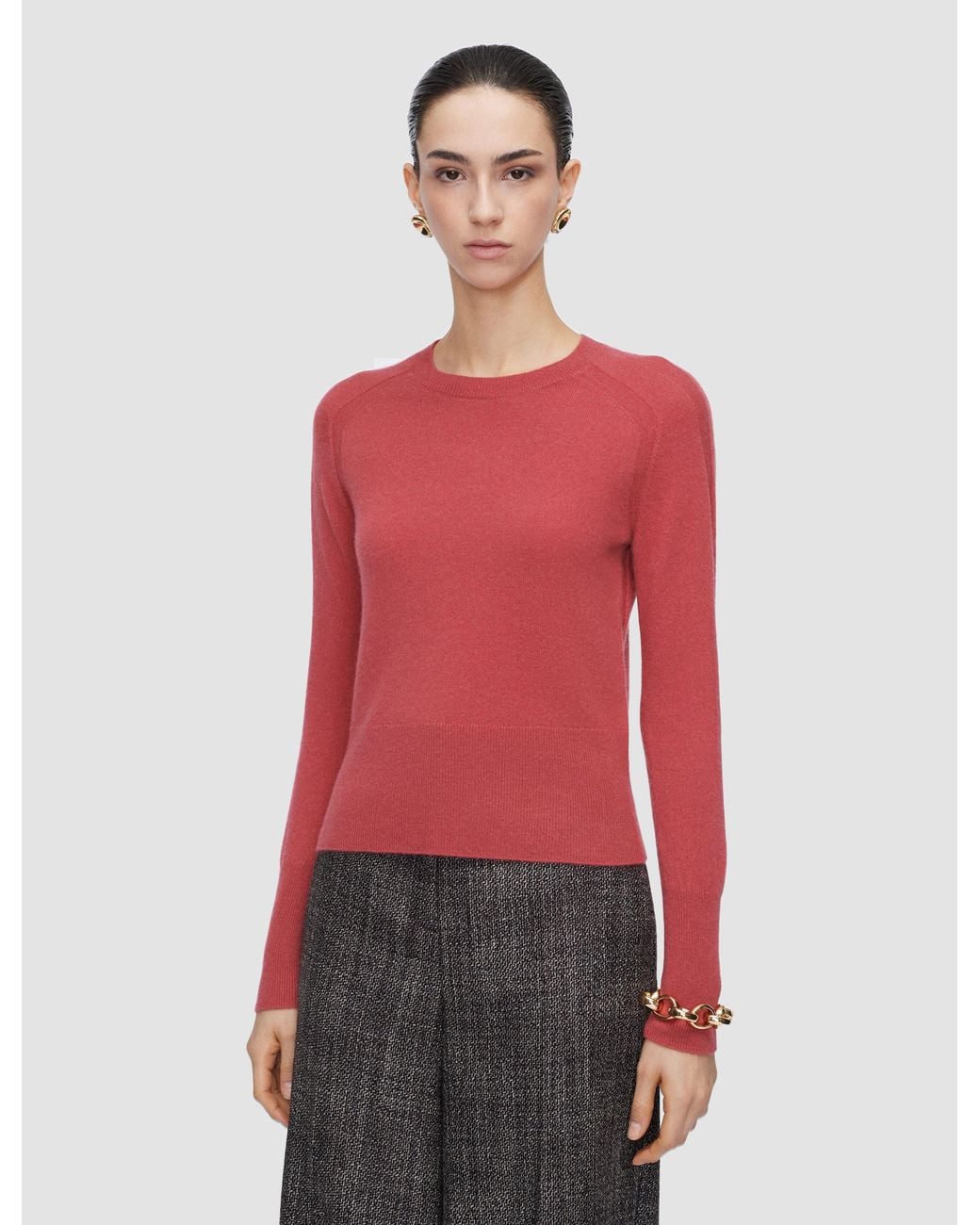 Joseph Red Melby Light Pure Cashmere Jumper