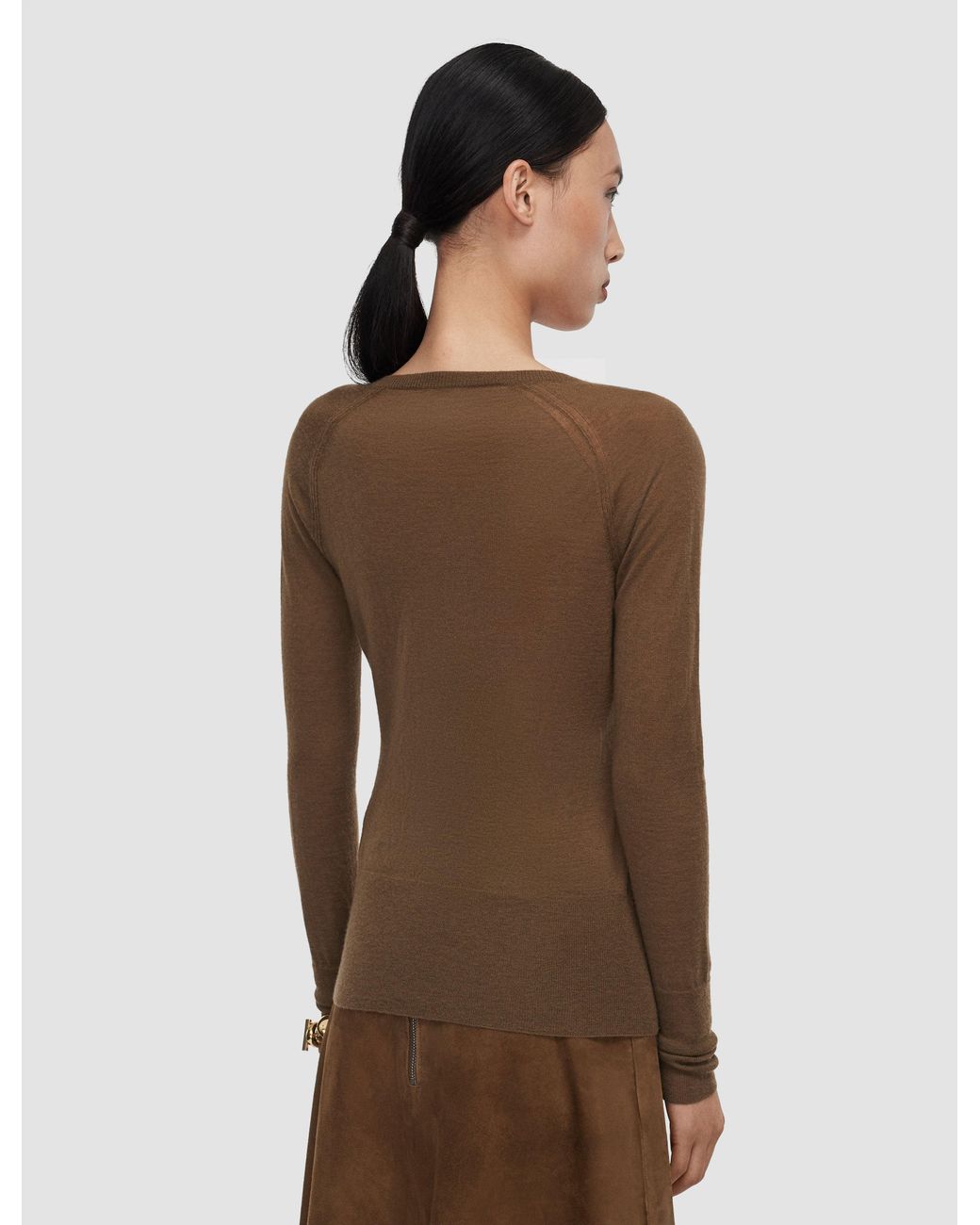 Joseph Natural Cetus Cashair V Neck Jumper