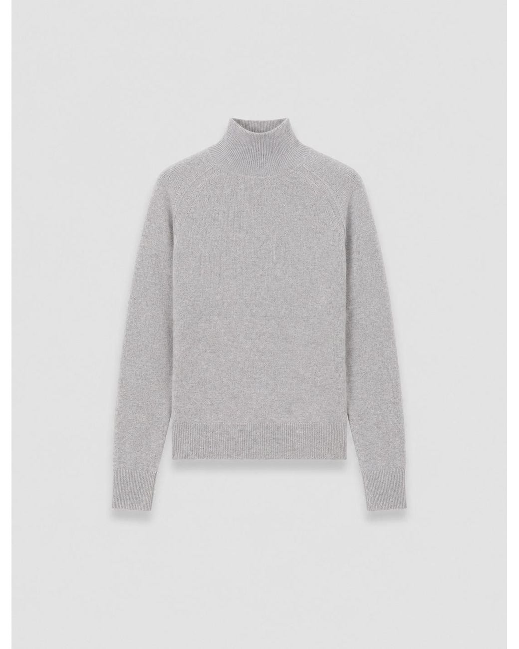 Joseph White Oxna Light Pure Cashmere High Neck Jumper