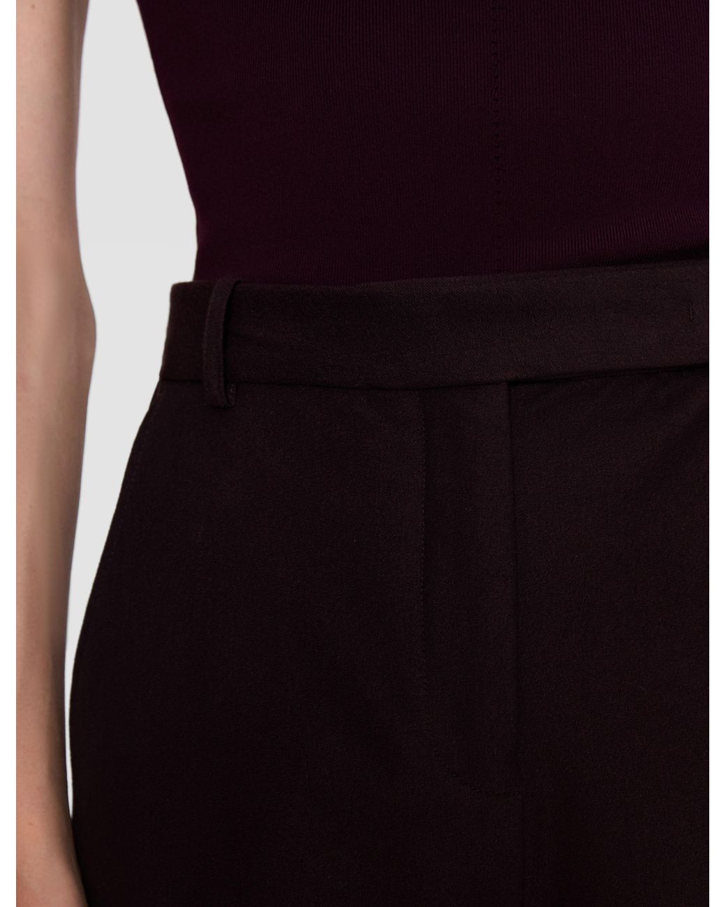 Joseph Purple Yukio Gabardine Stretch Trousers