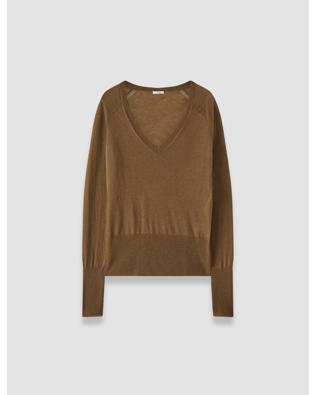 Joseph Natural Cetus Cashair V Neck Jumper