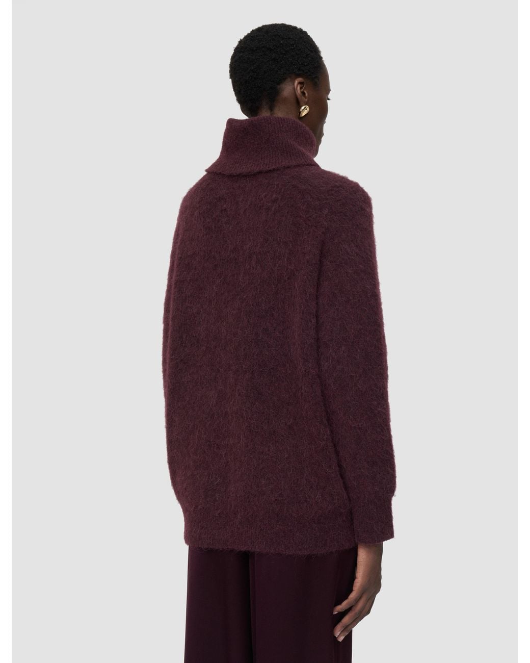 Joseph Red Meslay Brushed Wool Jumper