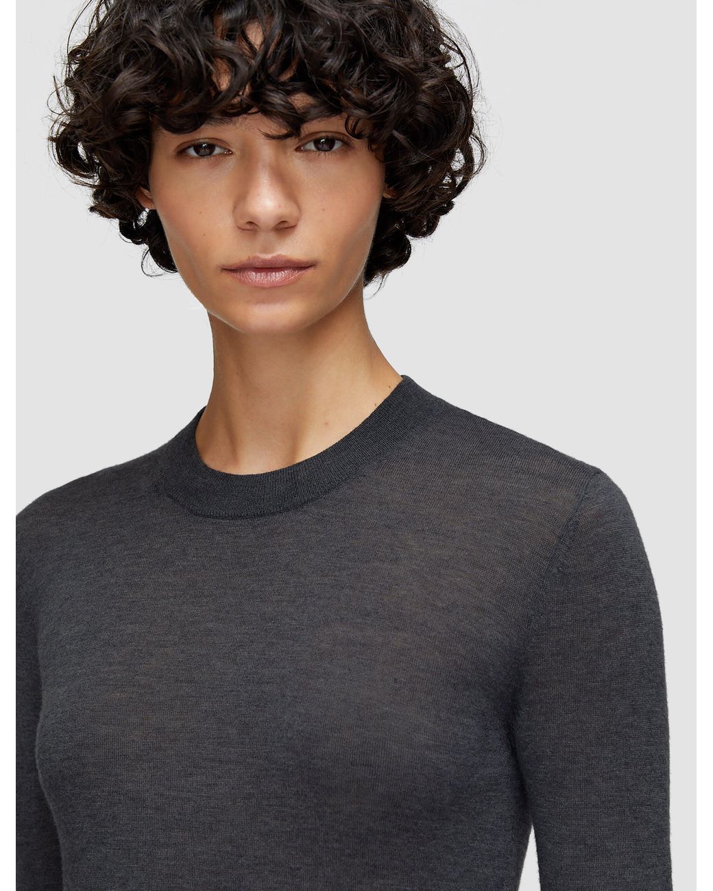 Joseph Black Cashair Round Neck Jumper