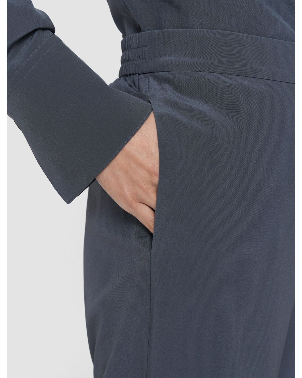 Pantalon Sahel En Crêpe De Chine Joseph en coloris Blue