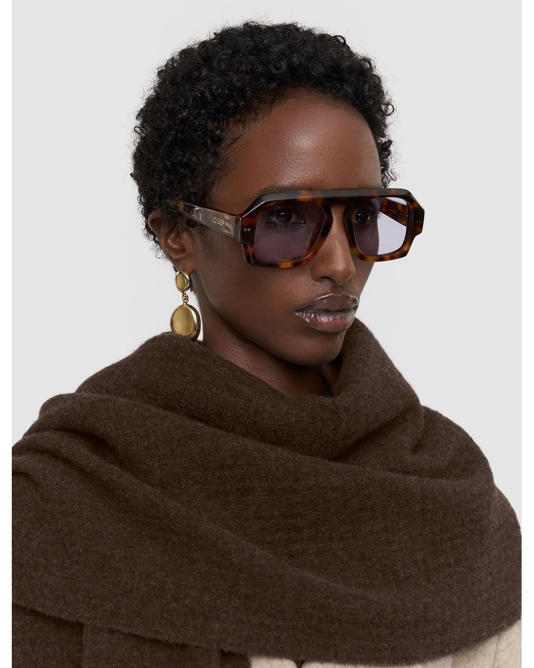 Joseph Brown Flora Waffle Wool Scarf