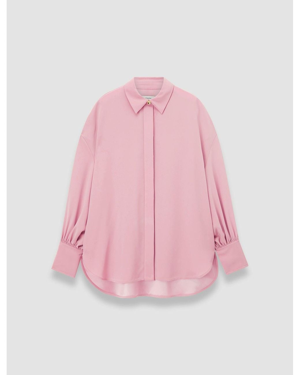 Joseph Pink Camilia Satin Twill Blouse