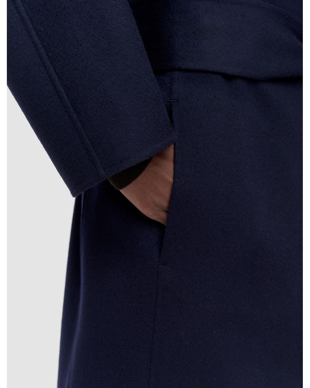 Joseph Blue Costana Double Face Cashmere Coat