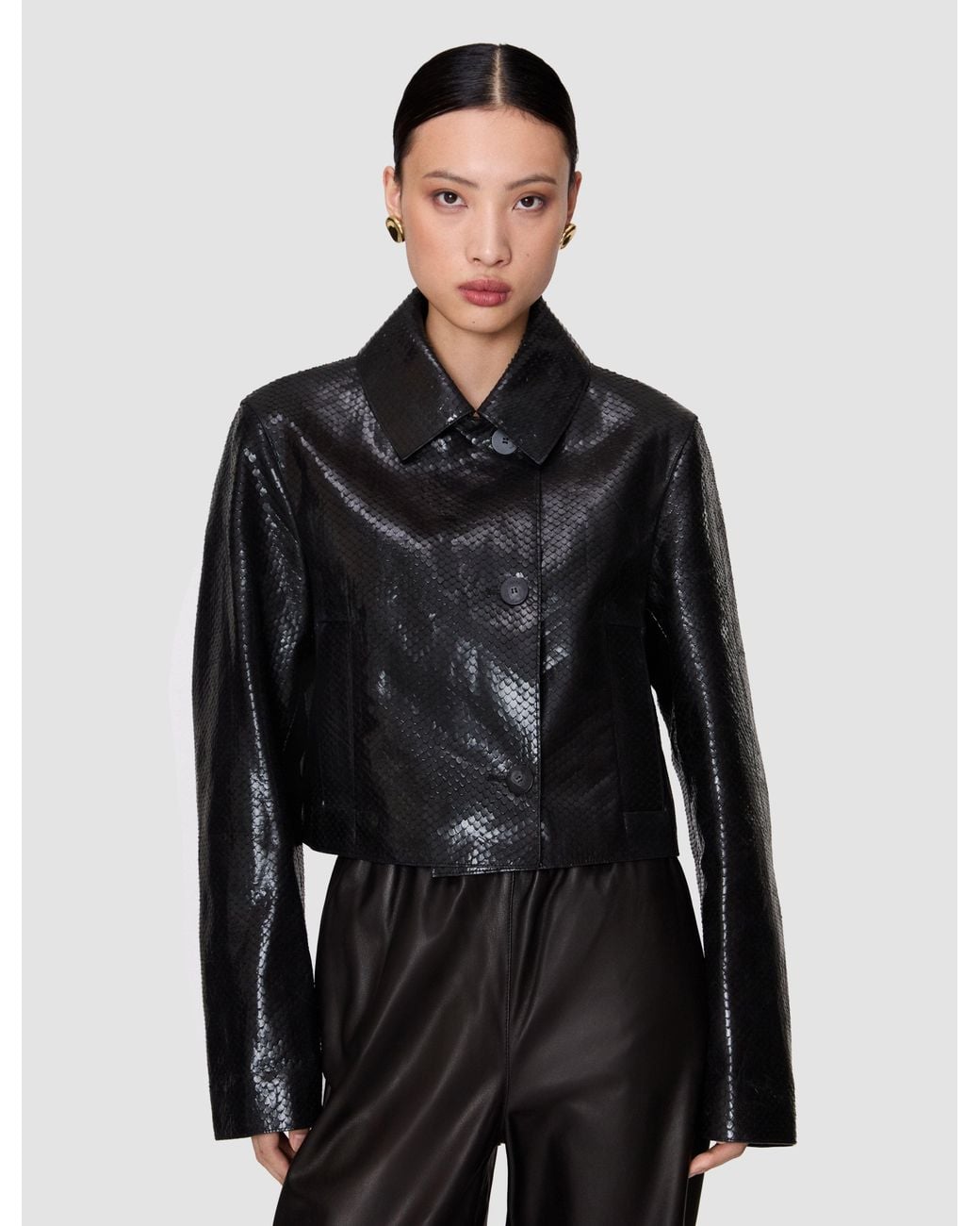 Joseph Black Edale Scaled Leather Jacket