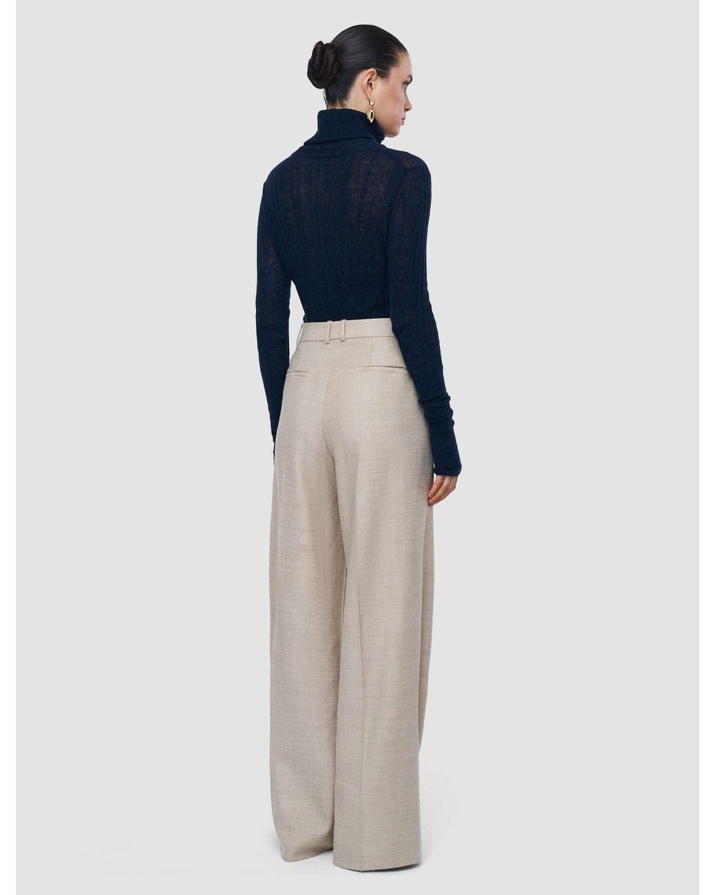 Joseph Natural Hawley Virgin Wool Trousers