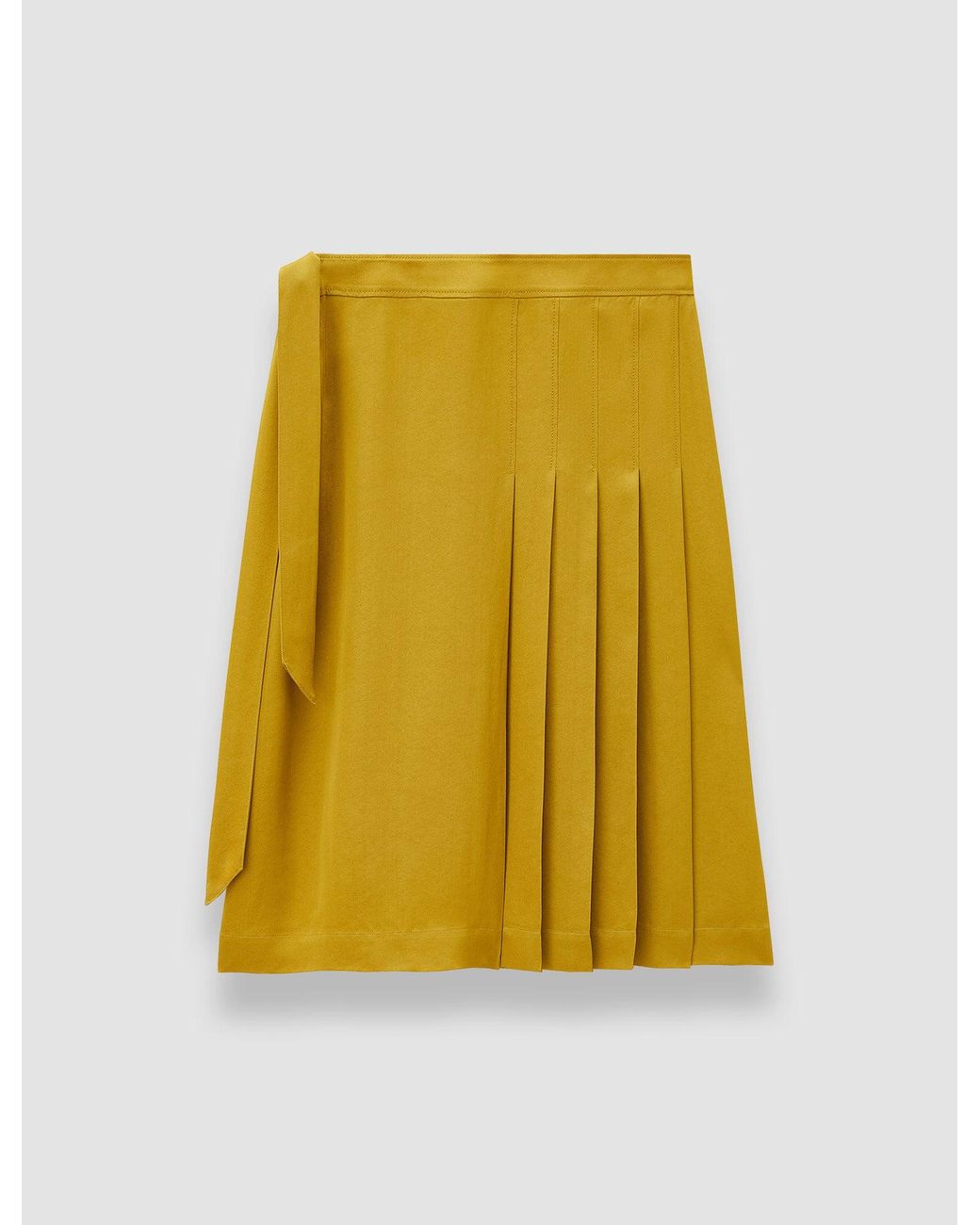 Joseph Yellow Jeanne Light Crepe Skirt