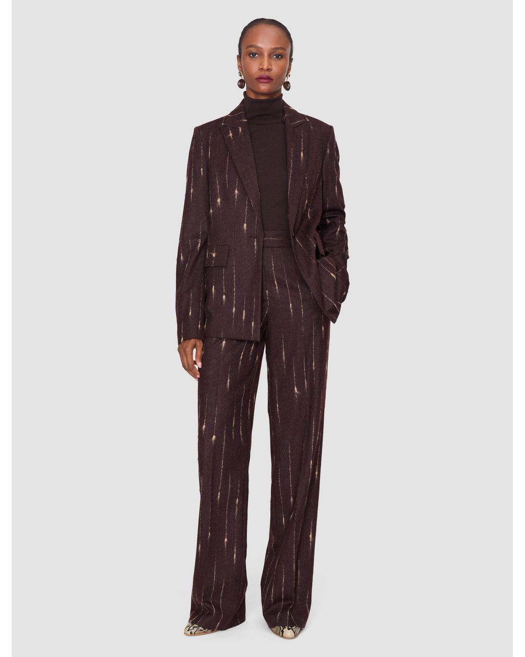 Joseph Brown Isotta Slub Wool Trousers