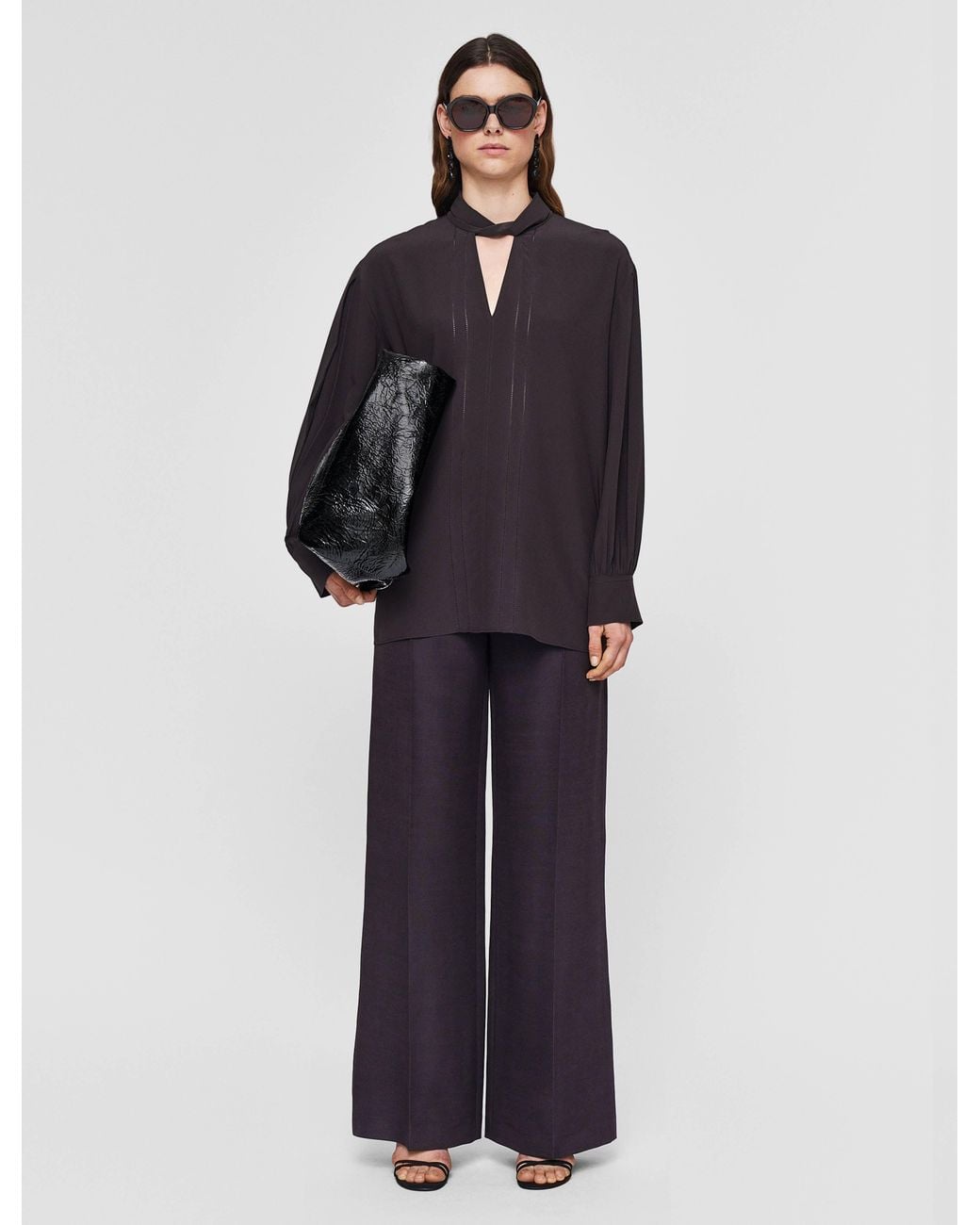 Joseph Blue Rivoli Silk Crepe De Chine Blouse